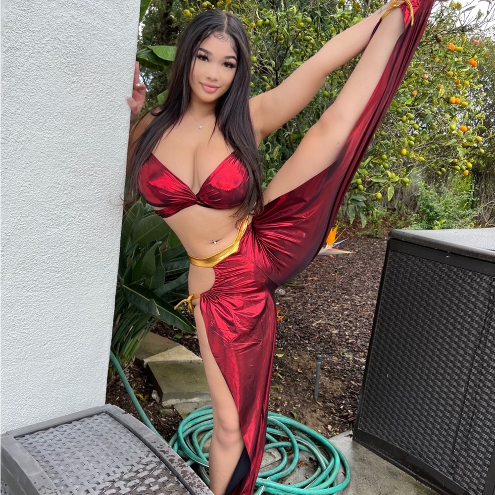 Red and Gold Two-Piece Set